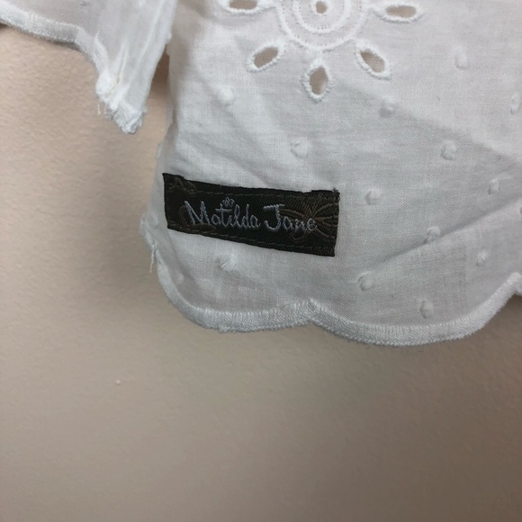 NWT Matilda Jane White Eyelet Snow Globe Tunic Top - Picture 8 of 8